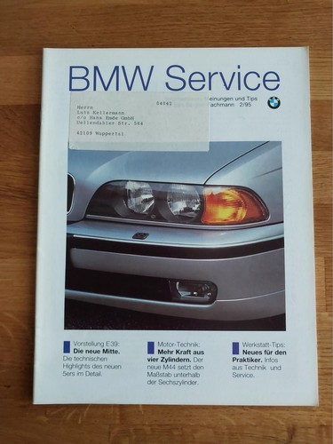 Bmw service 1995 e39 - bmw,